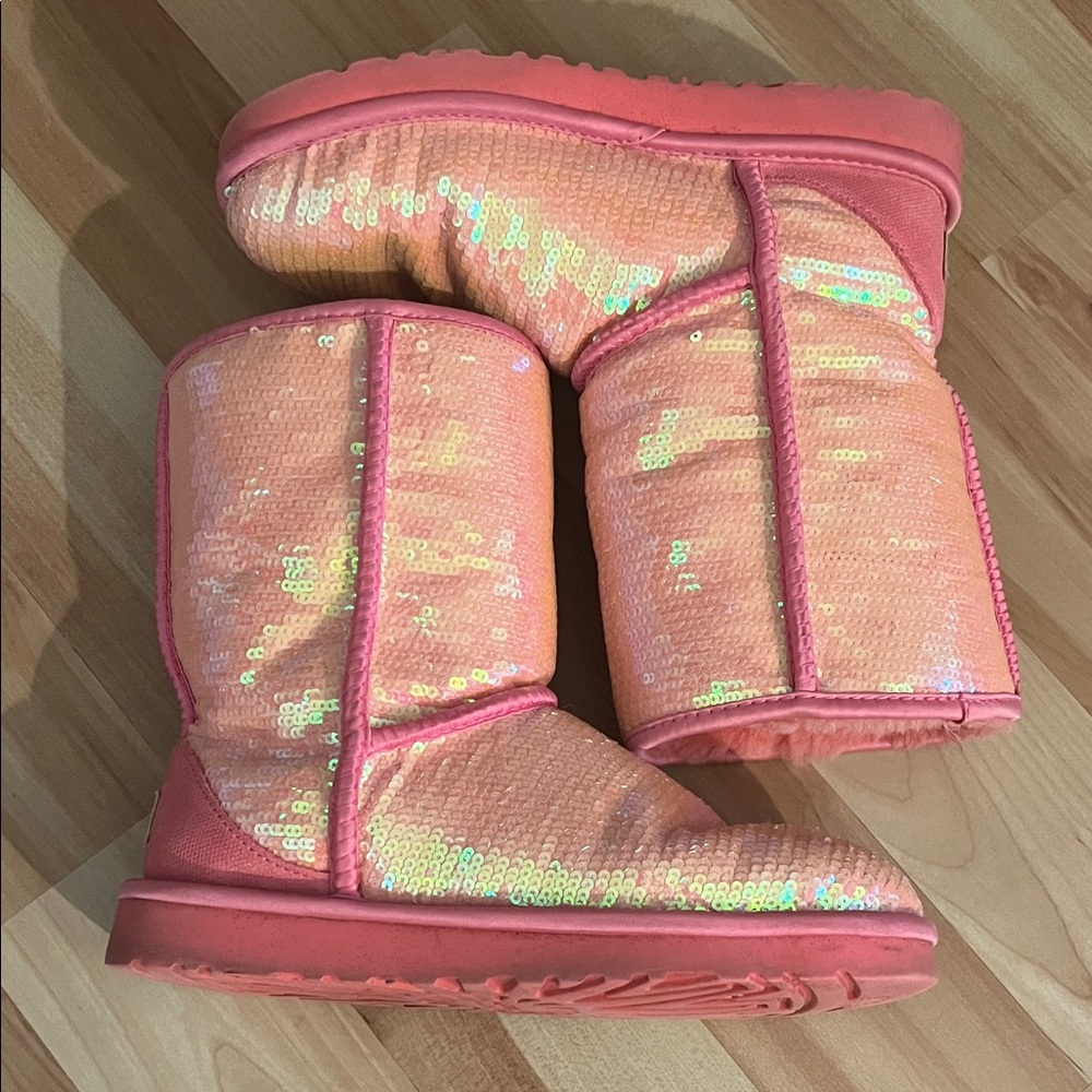 UGG Pink Sequin Winter Boots